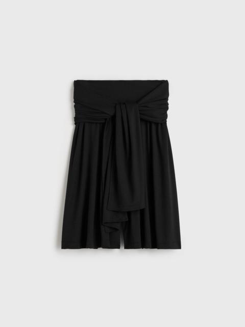 TOTEME Tie-waist jersey shorts black
