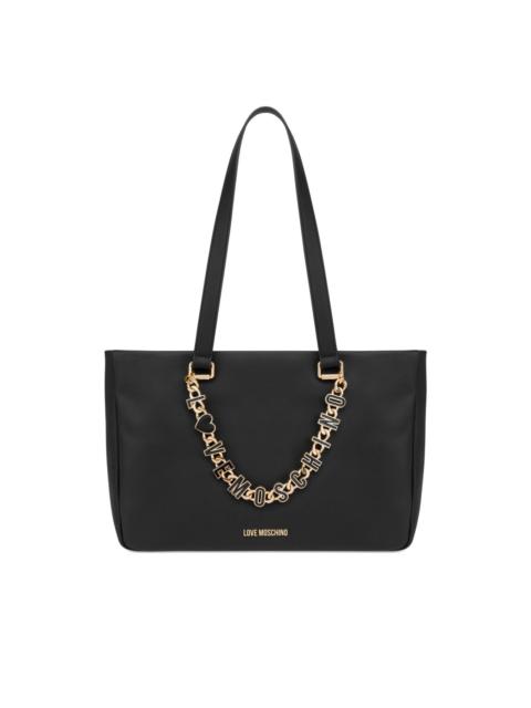 Moschino logo chain shoulder bag