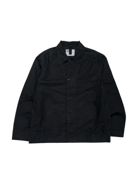 MARGARET HOWELL MHL Boxy Overshirt Crisp Cotton Poplin Black