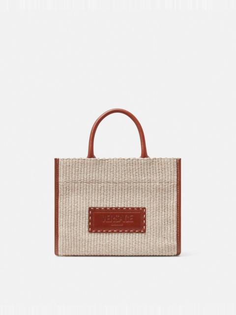 VERSACE Athena Raffia Small Tote Bag