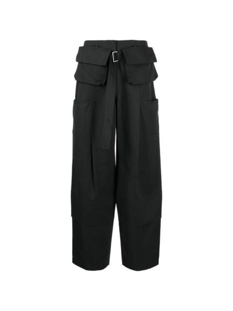 LOW CLASSIC straight-leg cargo trousers