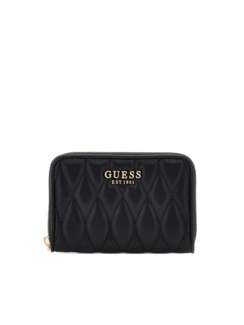 GUESS USA Valla quilted zip wallet