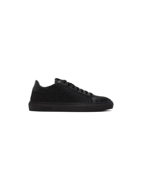 Moschino Black Allover Logo Sneakers