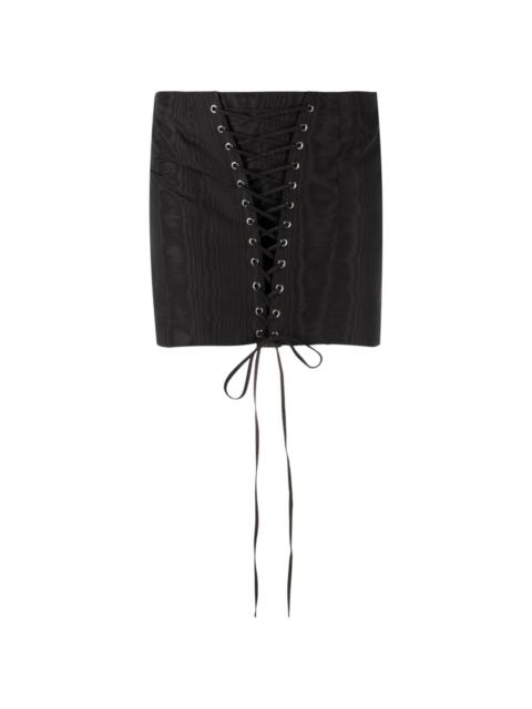 Alessandra Rich lace-up mini skirt