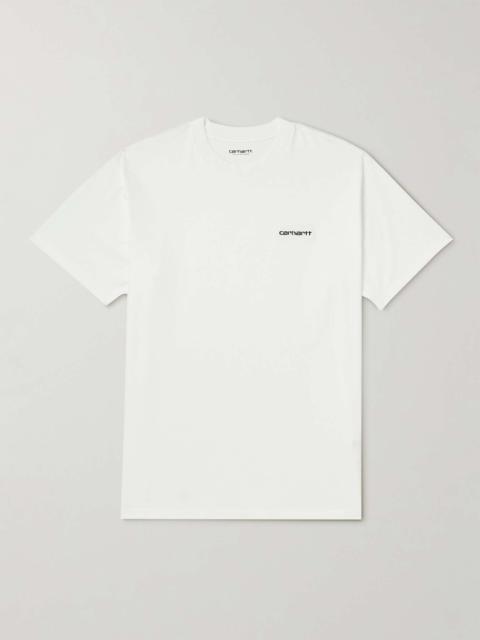 Carhartt Script Logo-Embroidered Cotton-Jersey T-Shirt