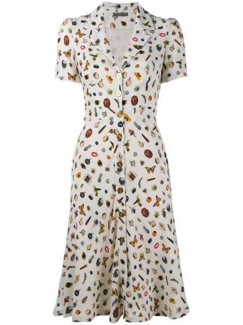 Alexander McQueen Obsession print shirt dress