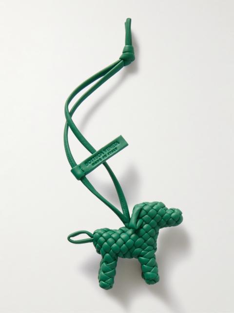 Bottega Veneta Logo-Debossed Intrecciato Leather Bag Charm