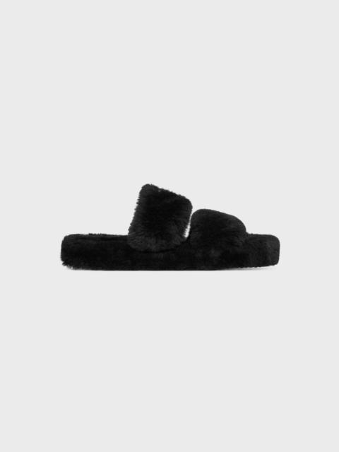 CELINE CELINE FUR SLIDES TRIOMPHE in SHEARLING