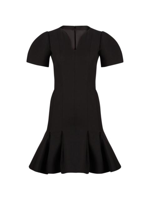 NINA RICCI peplum-hem wool dress