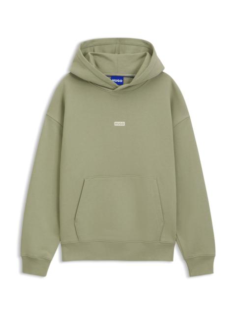 HUGO LOGO-DETAIL HOODIE IN COTTON TERRY