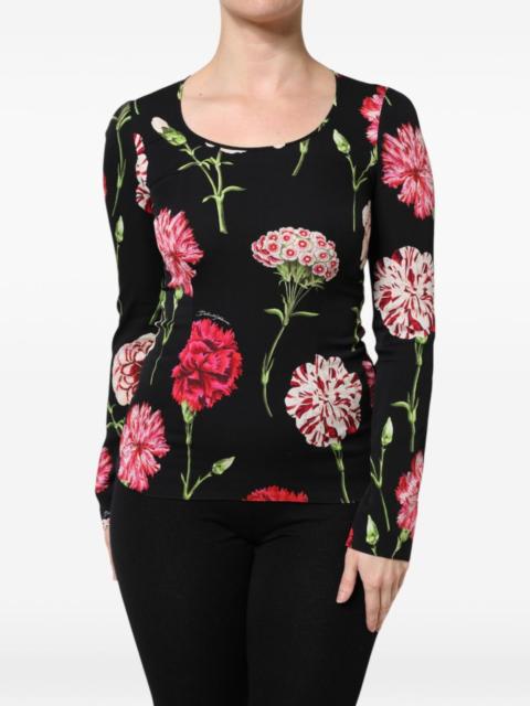 Dolce & Gabbana floral-print long-sleeve blouse