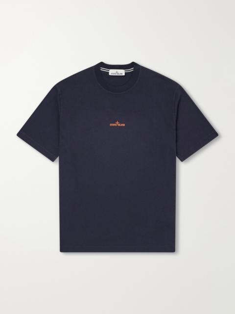 Stone Island Logo-Print Cotton-Jersey T-Shirt
