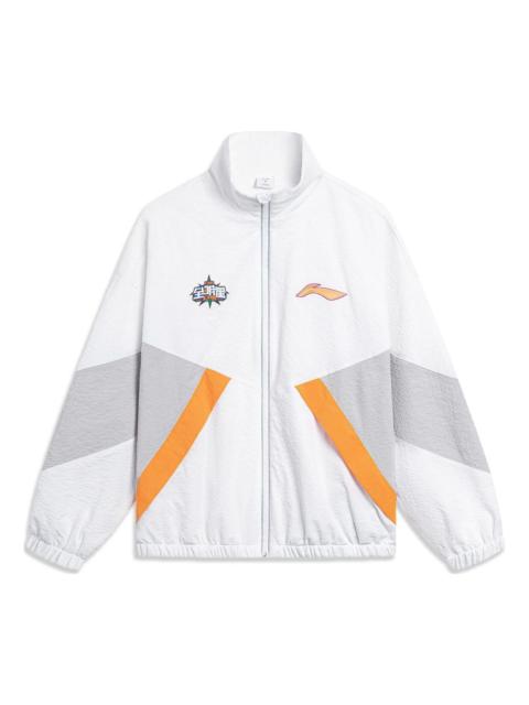 Li-Ning CBA All Star Game Graphic Jacket 'White Grey' AFDT617-2