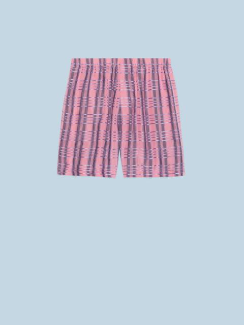GUCCI Check satin shorts