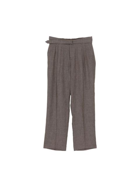 Canali LINEN PLEATED TROUSERS