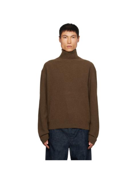 Lemaire Brown Relaxed Turtleneck
