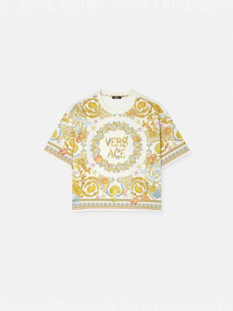 VERSACE Underwater Barocco Crop T-Shirt