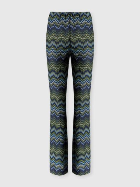 Missoni Snake motif viscose flare trousers
