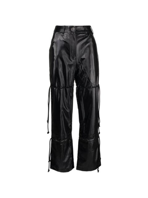 Song for the Mute high-shine finish trousers
