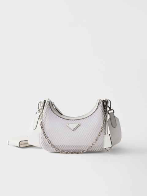 Prada Prada Re-Edition 2005 mesh and brushed leather bag