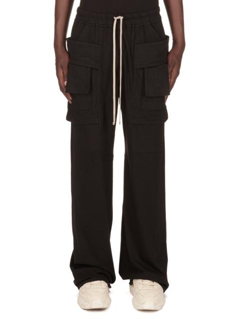 Rick Owens DRKSHDW Creatch Wide-Leg Cotton-Twill Drawstring Cargo Trousers