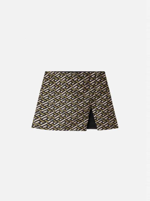 VERSACE La Greca Jacquard Skirt