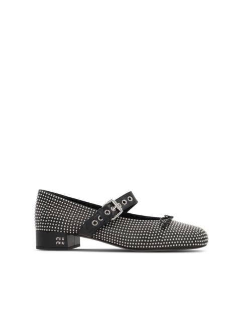 Miu Miu 25mm buckled ballerina shoes