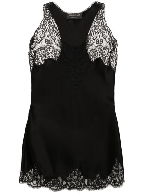 BALENCIAGA lace-detail tank top