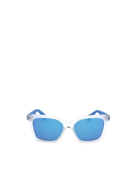 adidas logo-embossed geometric-frame sunglasses