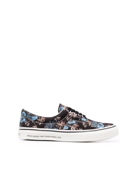UNDERCOVER floral-print lace-up canvas sneakers