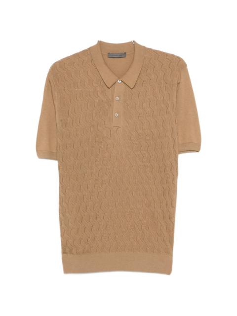 CORNELIANI textured polo shirt