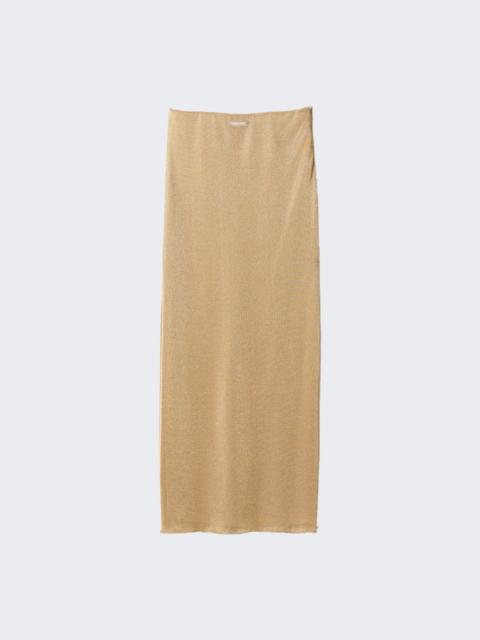 Miu Miu Net Skirt Gold