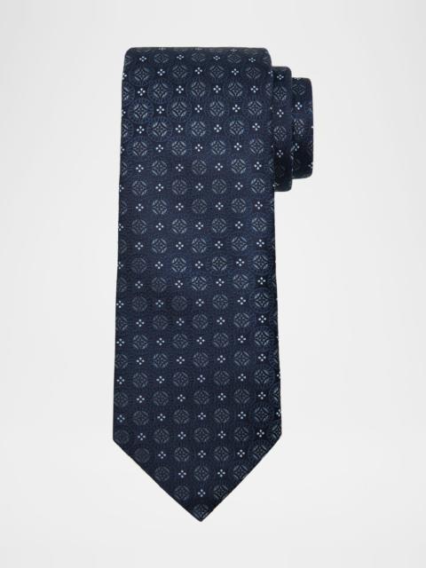 Brunello Cucinelli Men's Geometric Silk Tie
