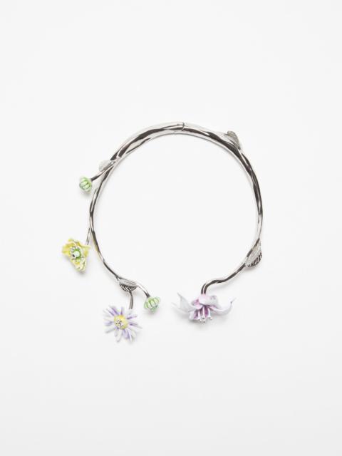 Flower necklace - Silver/multicolor