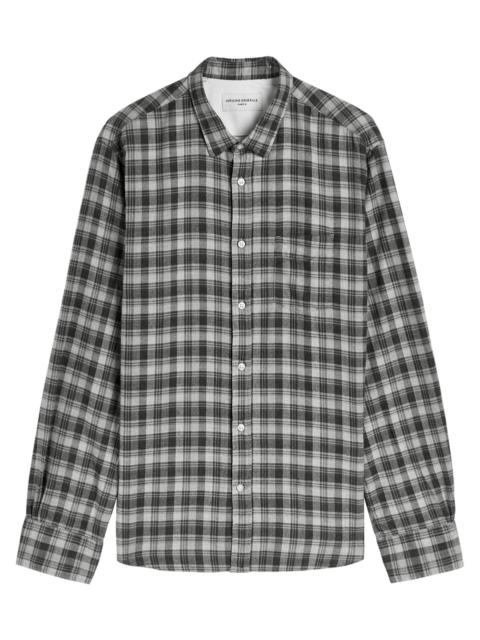 OFFICINE GÉNÉRALE Officine Générale Lipp Checked Brushed Cotton Shirt