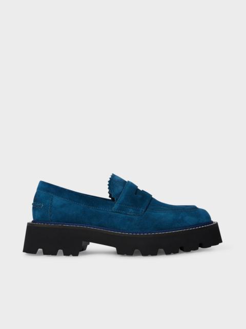 Paul Smith Women's Petrol Blue Chunky 'Magpie' Loafers