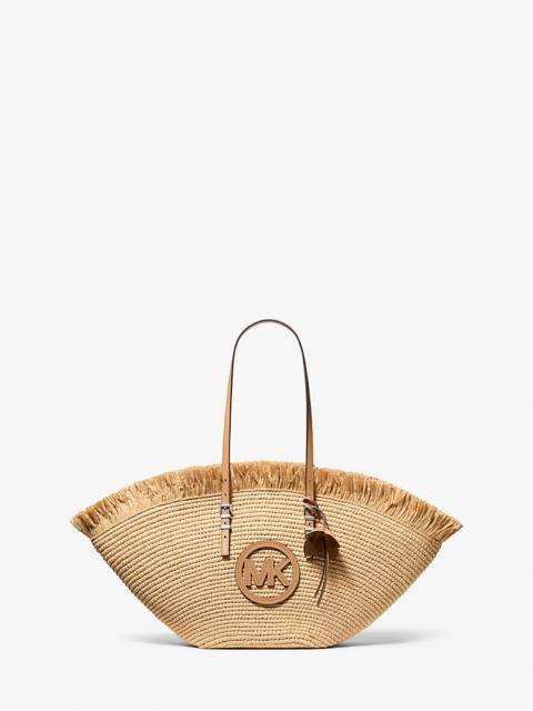 MICHAEL KORS Isa Large Hand-Crocheted Fan Tote Bag