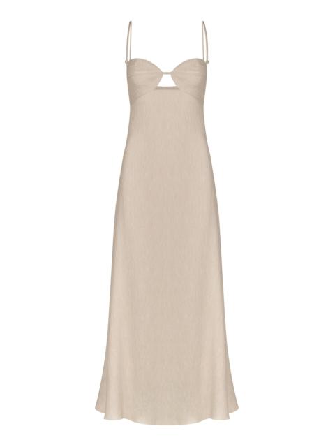 Johanna Ortiz Dream Spinner Cutout Maxi Dress ivory