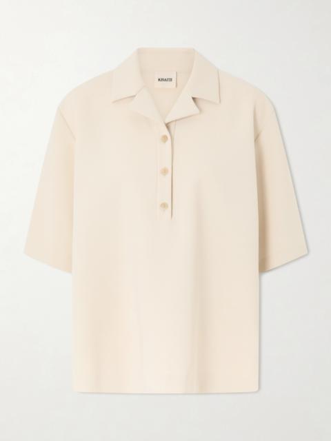 KHAITE Loucin Naia-blend Crepe T-shirt