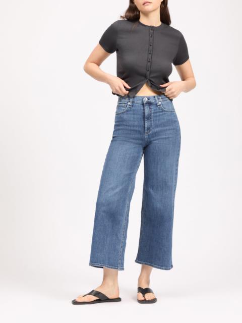 rag & bone Serena Cropped Wide-Leg Jean High-Rise in High Stretch Denim