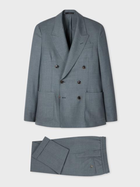 Paul Smith A Suit To Travel In - Blue Marl Double-Breasted Suit