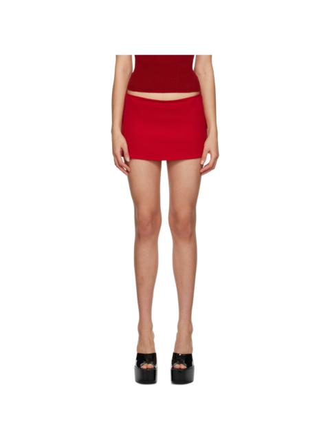 Red Micro Miniskirt