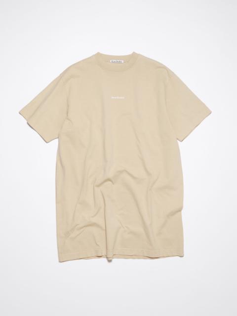 Logo t-shirt dress - Champagne beige