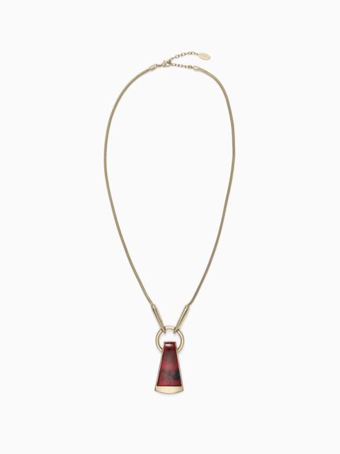 GIORGIO ARMANI NECKLACE WITH METAL PENDANT