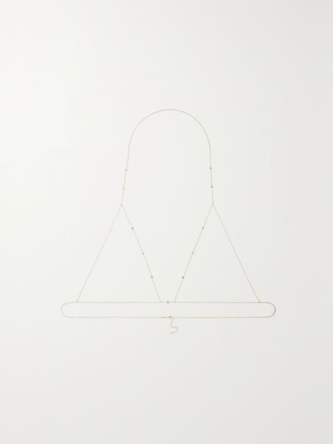 JACQUIE AICHE 14-karat gold diamond body chain Gold