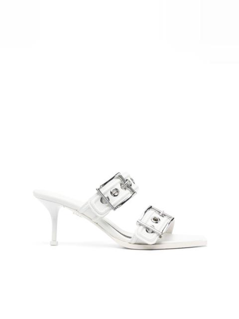 Alexander McQueen Punk double-buckle leather mules