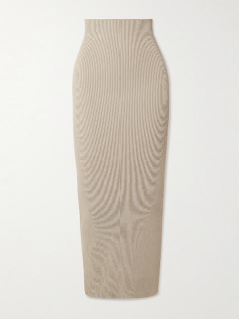 Max Mara Aprile Ribbed-knit Maxi Skirt