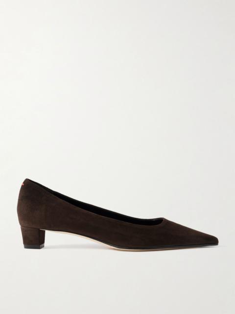 Aeyde Judi suede pumps Dark brown