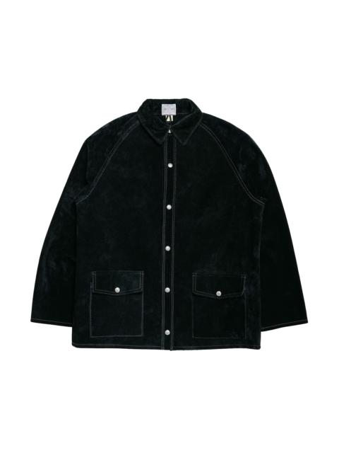The Real McCoys MJ23014 8HU Leather Welder Jacket Black