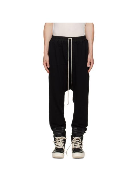 Rick Owens DRKSHDW Black Tower Drawstring Sweatpants